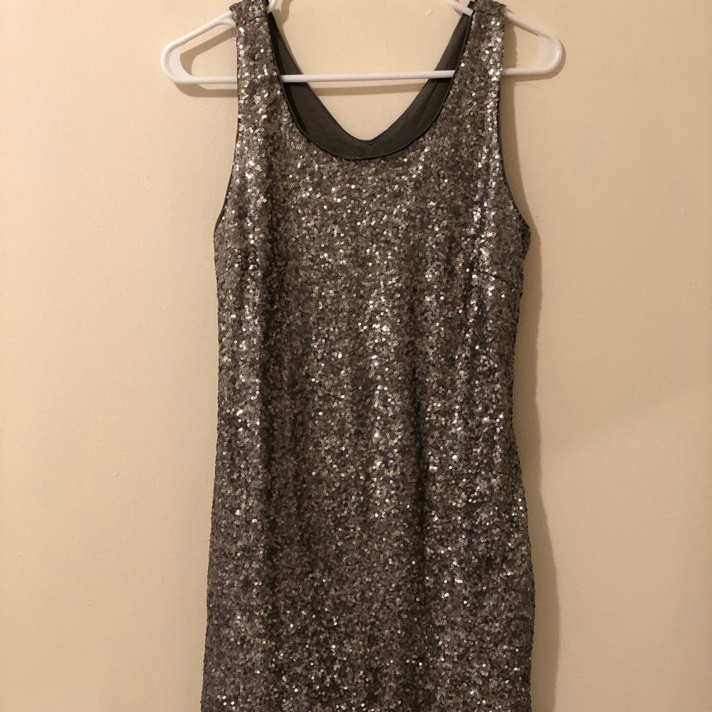 Silver Sequin Dress